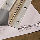 Close up on a formed, finished bracket